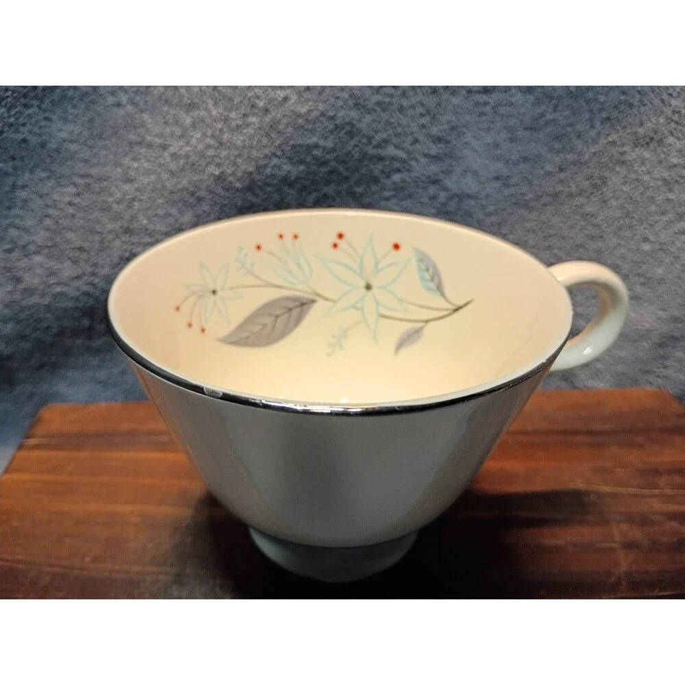 Vintage Homer Laughlin Eggshell Cavalier Dianne Teacups & Saucers Set of 4 Cups